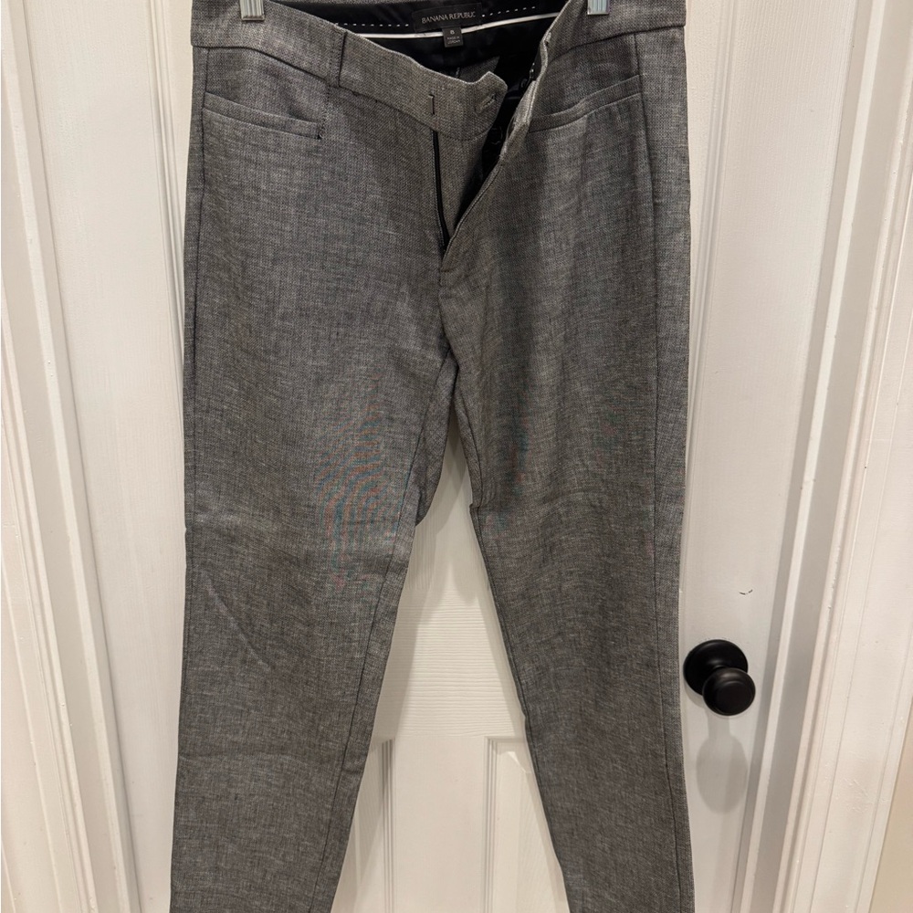 Banana Republic Black and White Cropped Dress Pants